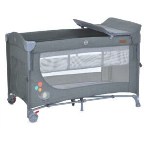 Ліжечко-манеж 2 в 1 UNITY+ ME 1098 Gray, до 13 кг