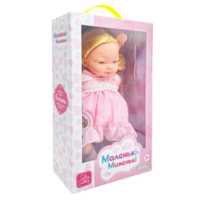Дитяча м'яконабивна лялька M 5881 I UA(Pink) 33 см, музичні ефекти