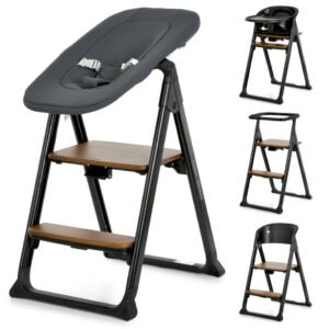 Дитячий стільчик для годування 4 в 1 GROWEE ME 1222 Black