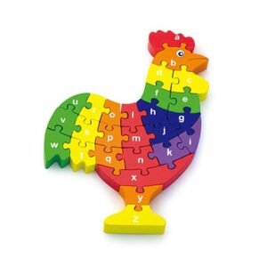 Дерев'яний пазл Viga Toys Півник по літерах (55244N)