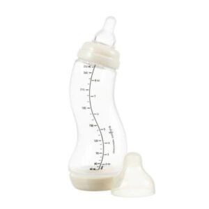 Антиколікова пляшечка Difrax S-bottle Natural із силіконовою соскою 250 мл молочний (706 Popcorn)