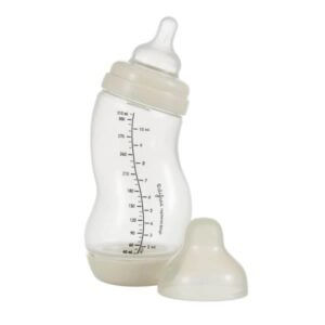 Антиколікова пляшечка Difrax S-bottle Wide із силіконовою соскою 310 мл молочний (707 Popcorn)