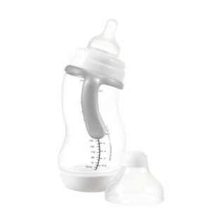 Антиколікова пляшечка Difrax S-bottle Wide XL із силіконовою соскою та ручками 310 мл білий (707XL)