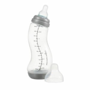 Антиколікова пляшечка Difrax Variflow 1-2-3 Natural із силіконовою соскою 250 мл сірий (712)