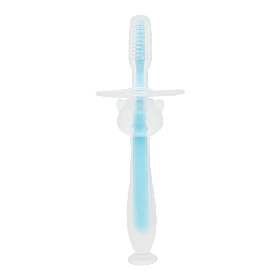 Силіконова зубна щітка Mumlove MGZ-0707(Blue) з обмежувачем - Зображення 2