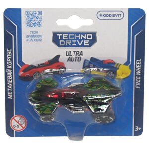 Ігрова міні-машинка Ultra Auto TechnoDrive 250321W-12 металевий корпус