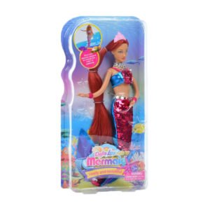 Дитяча лялька "Русалка" 8433(Red) червоний, вбрання з паєтками 29 см