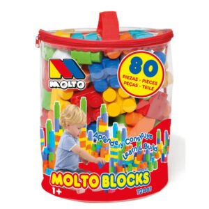 Дитячий конструктор з великими деталями Blocks (80 шт) у сумці, червоний, Molto (12461)