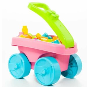 Ігровий візок з конструктором (20 деталей) рожевий, Molto (23461)