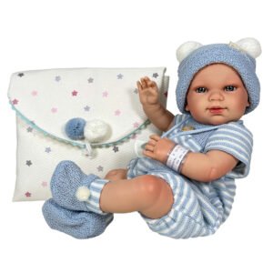Лялька Reborn у блакитному одязі (хлопчик),37см, Nines d`Onil (02442)