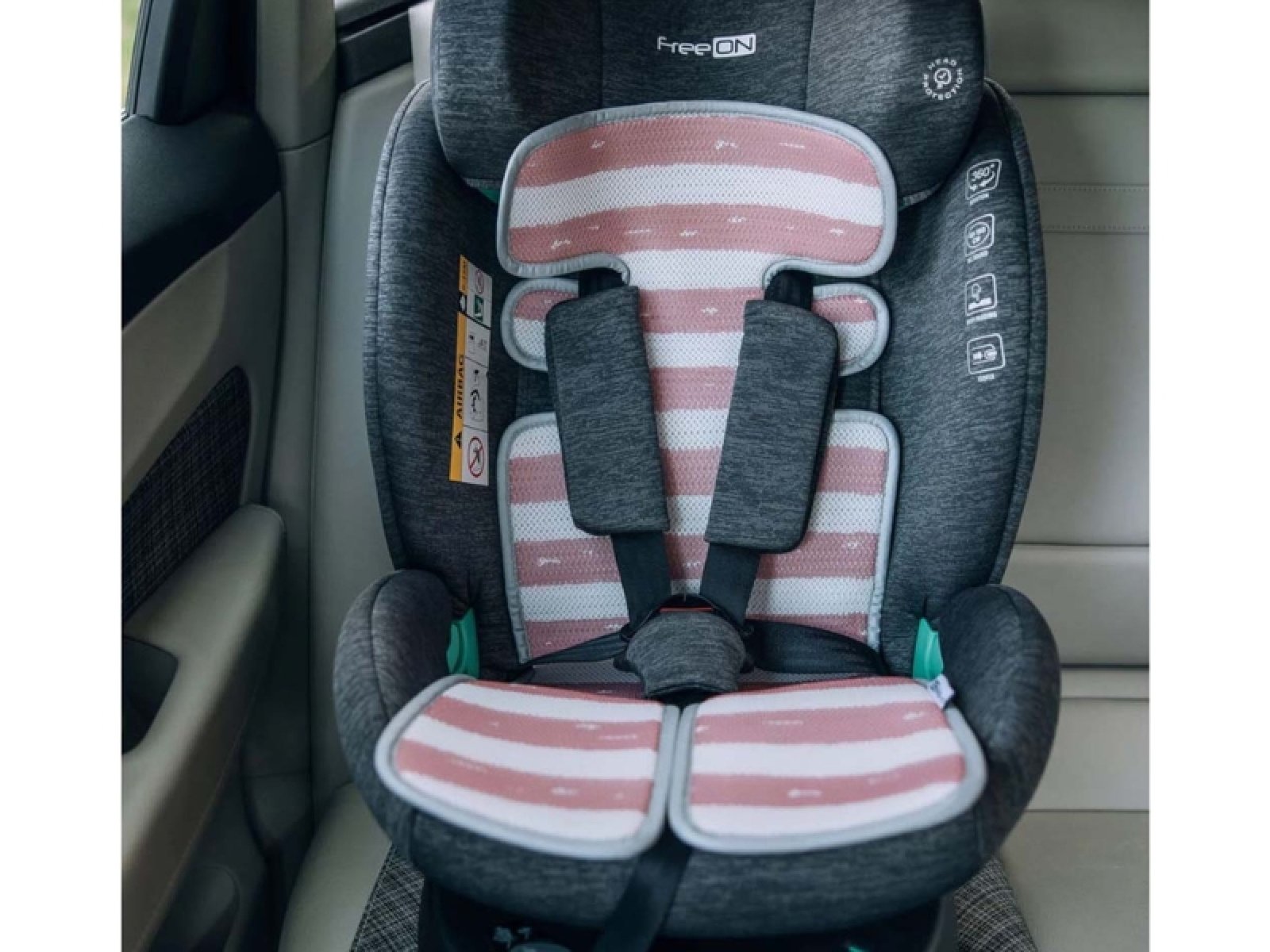 Підкладка для коляски та автокрісла FreeON, pink - white - Зображення 2