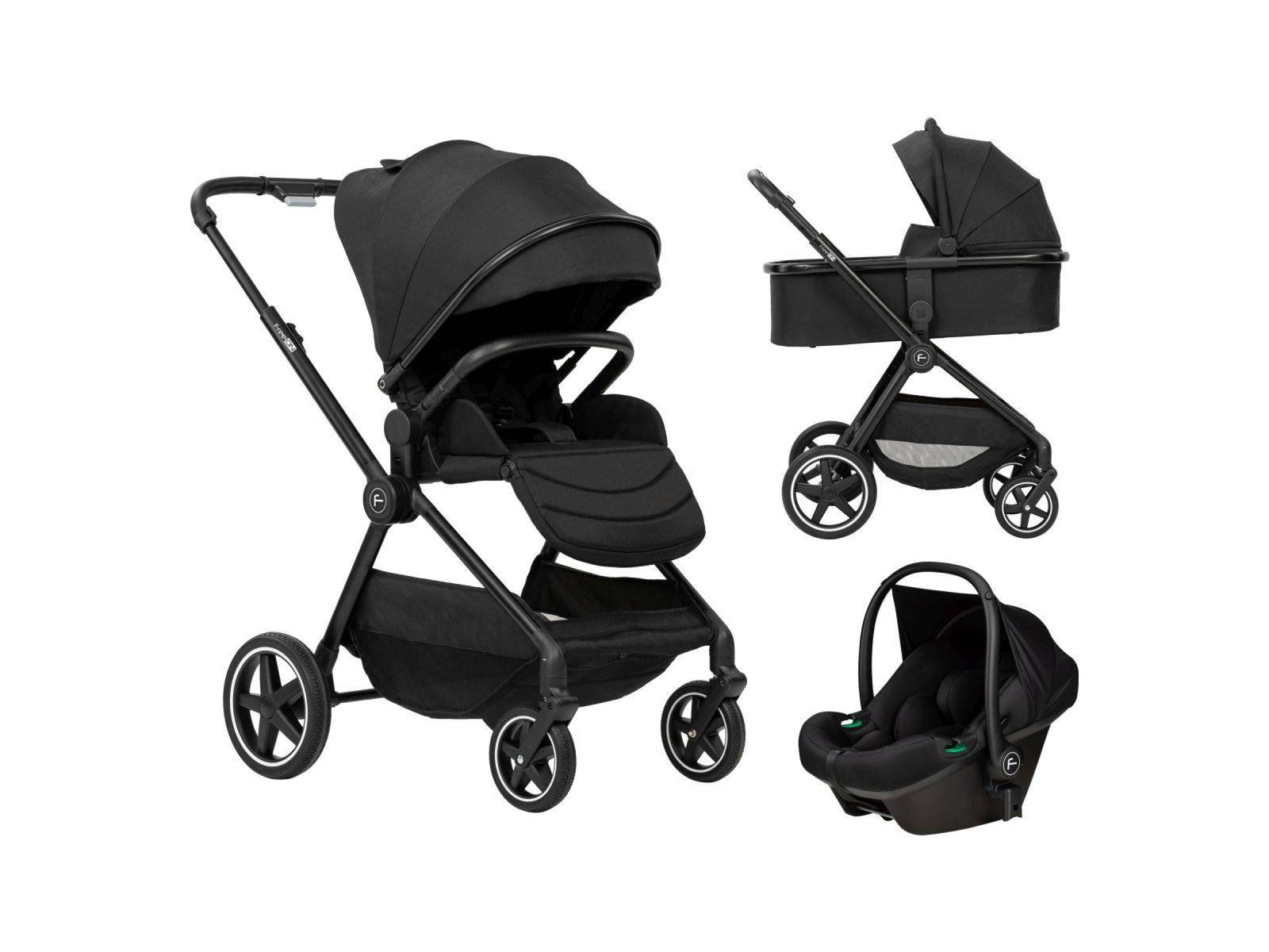 Коляска для дитини універсальна 3 в 1 FreeON Zack, black - Зображення 2