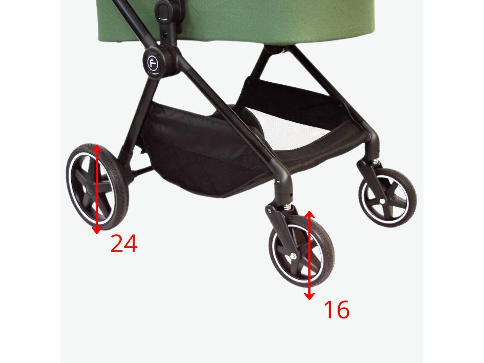 Коляска для дитини універсальна 3 в 1 FreeON Zack, olive - Зображення 4