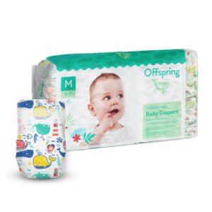Підгузки Offspring Willy the Whale, розмір M, 6-10 кг, 42 шт.