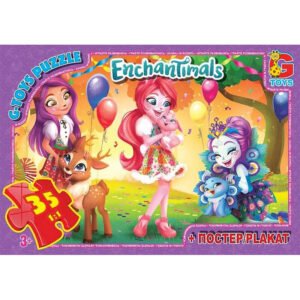 Дитячий пазл класичний "Enchantimals" EA212 постер 35 елементів