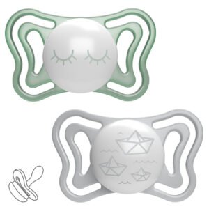 Пустушка Chicco Physio Light, силікон, 16-36 міс., 2 шт., люмінесцентна