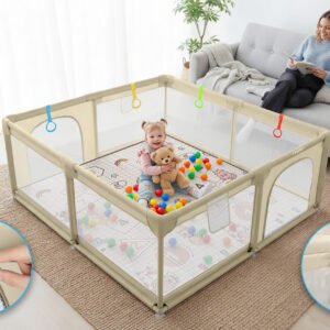 Дитячий манеж з двостороннім килимком Orsetto Compact 140x140 см з 50 кульками