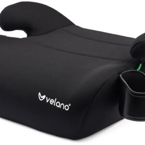 Бустер VELANO Caro 125–150 см, підстаканник, black