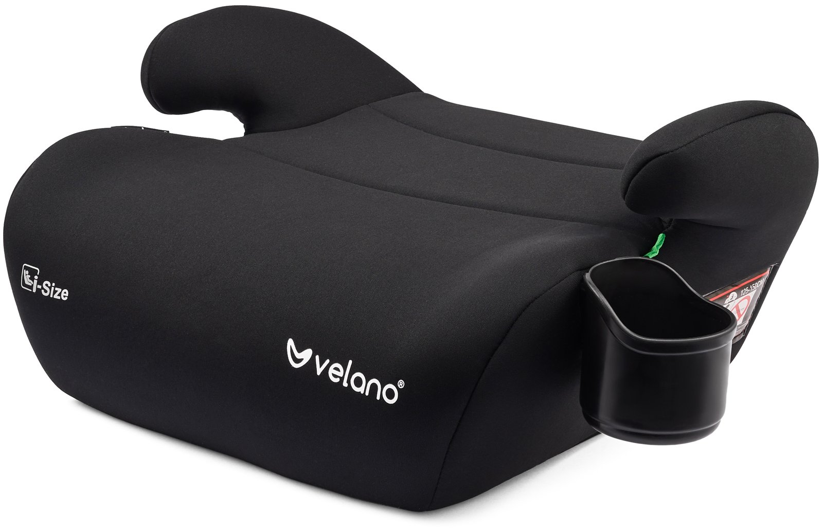 Бустер VELANO Caro 125–150 см, підстаканник, black