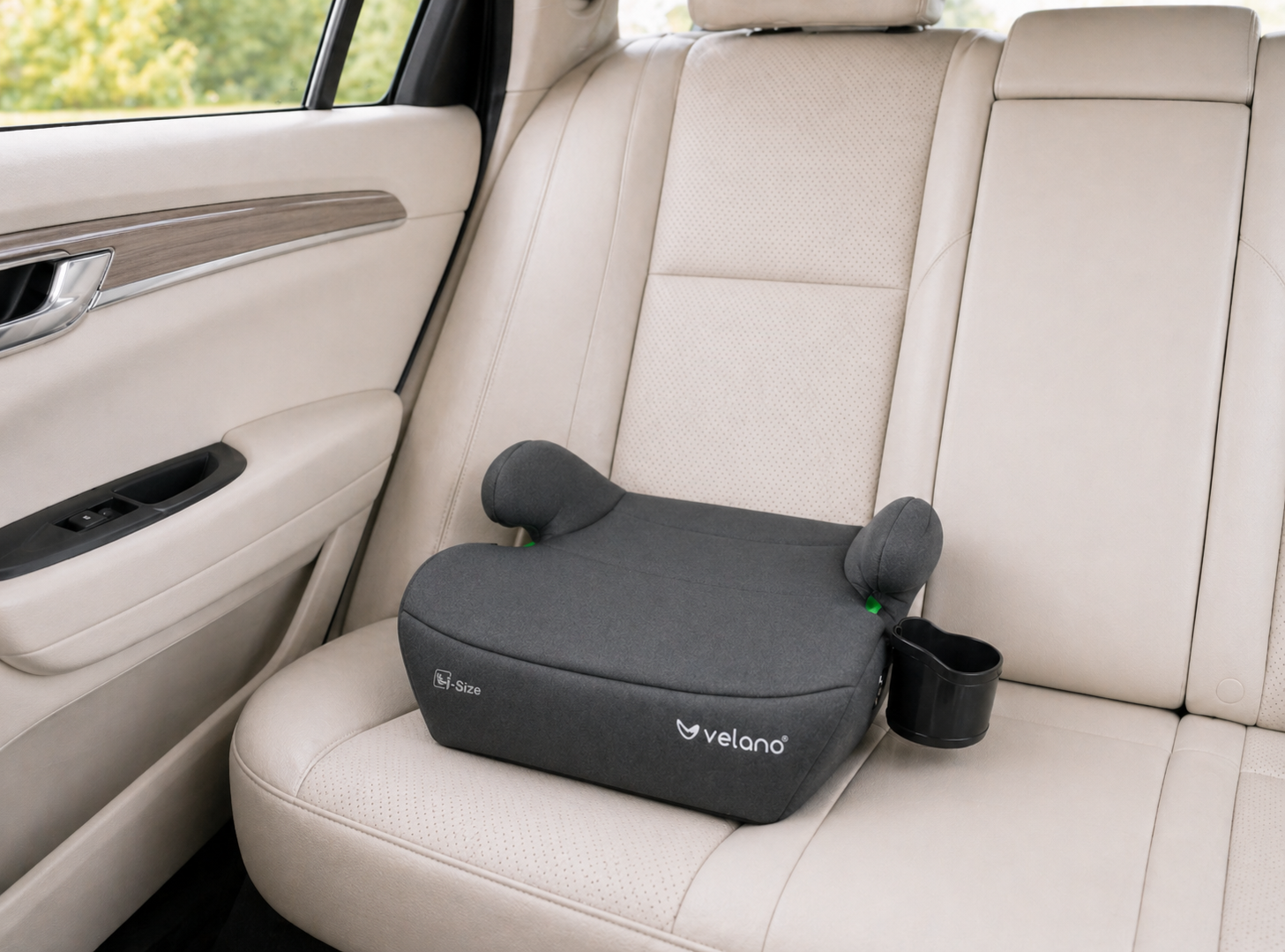 Бустер VELANO Primo i-Size 125–150 см, ISOFIX + підстаканник, grey - Зображення 6